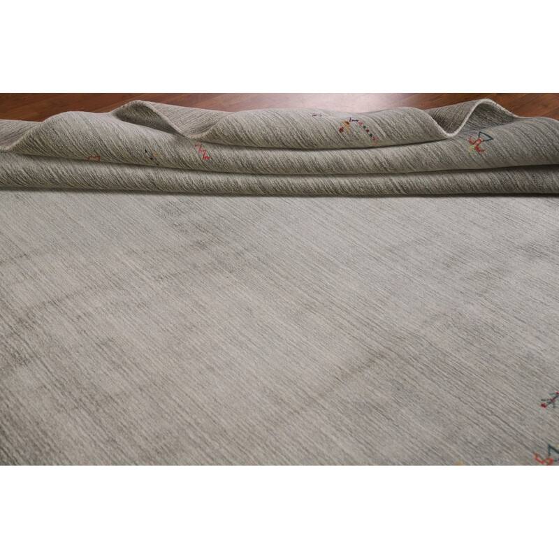 Gabbeh Indian Area Rug Hand-Knotted Oriental Wool Carpet - 8'0"x 9'7"
