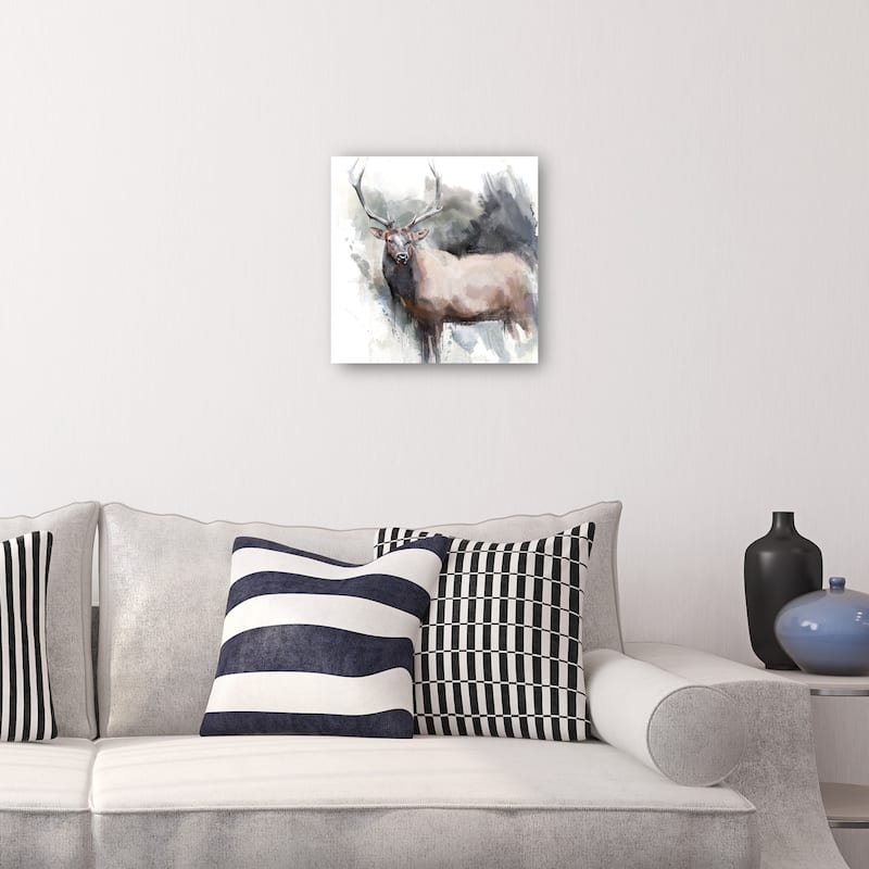 Elk Portrait By Studio Arts Canvas Art Print
