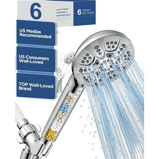 6-Mode High Pressure Handheld Shower Head with Filter - Bed Bath ...