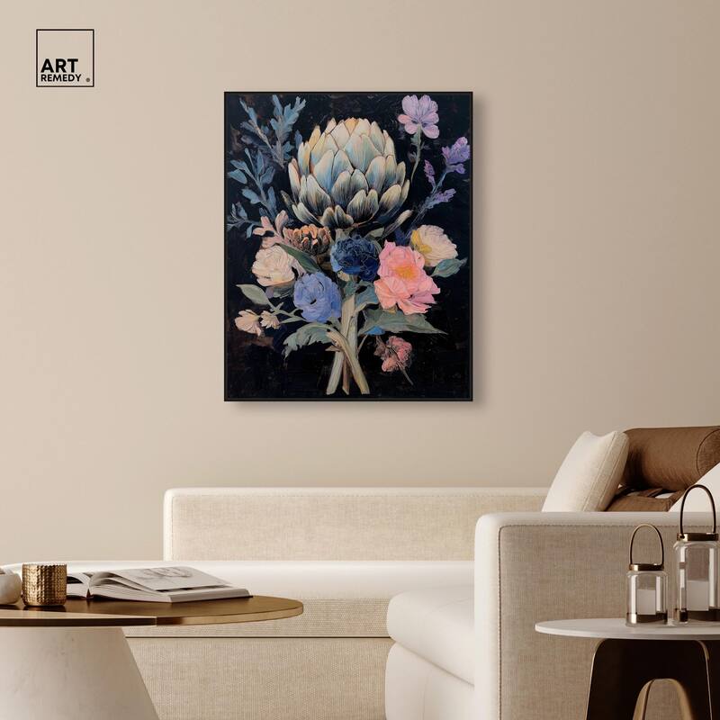 Moody Artichoke I Canvas by Art Remedy