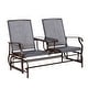 preview thumbnail 2 of 14, Outsunny Steel/Fabric 2-person Outdoor Swing Glider