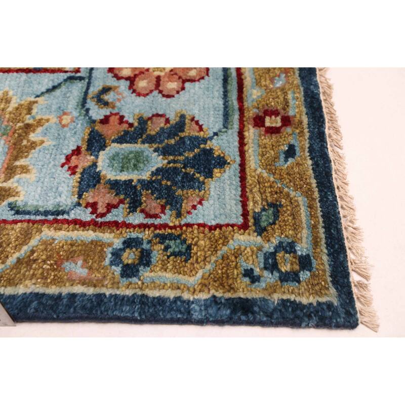 ECARPETGALLERY Hand-knotted Modern Oushak Navy Wool Rug - 8'0 x 10'1