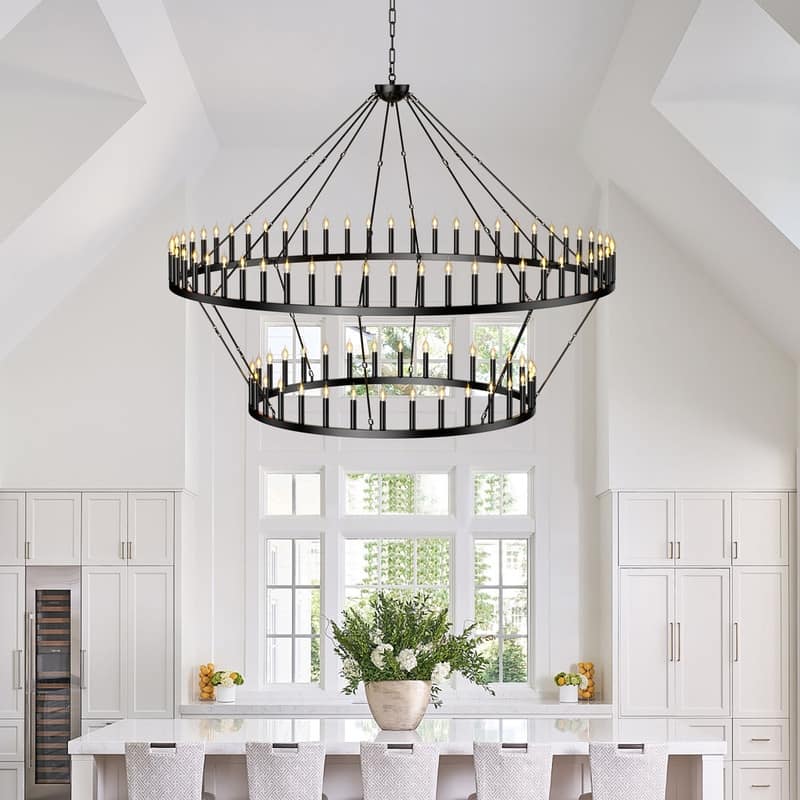 Extra Large Wagon Wheel Chandelier High Ceiling Farmhouse Chandeliers