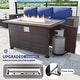 preview thumbnail 41 of 125, Kullavik 13 Pieces Outdoor Patio Furniture Set with Fire Pit Table w/ Wide Armrests