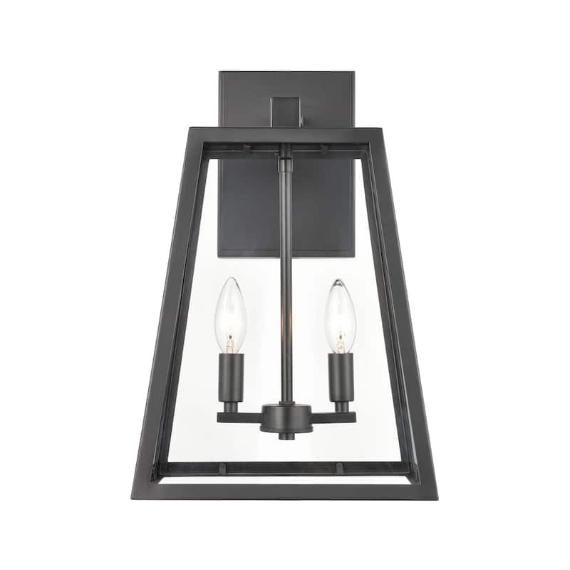 Millennium Lighting Grant 11" 2 Light Outdoor Wall Lantern - Powder Coat Black