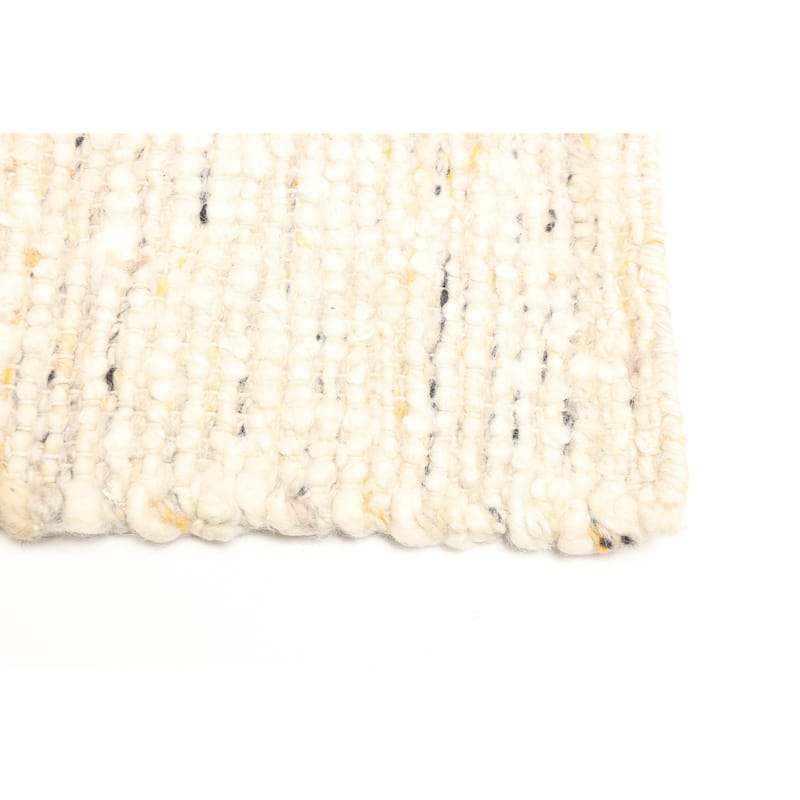 ECARPETGALLERY Braid weave Sienna Cream Wool Rug - 5'0 x 7'8