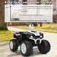 preview thumbnail 4 of 4, 12V Kids 4-Wheeler ATV Quad Ride On Car -White - 42" x 25.5" x 29"(L x W x H)