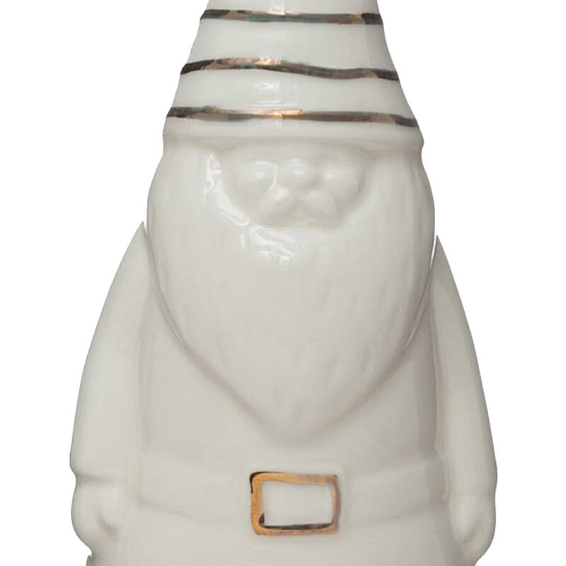 Stoneware Gnome Bell with Gold Electroplating