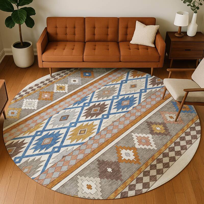 Machine Washable Indoor/ Outdoor Global Clemente Chantille Rug