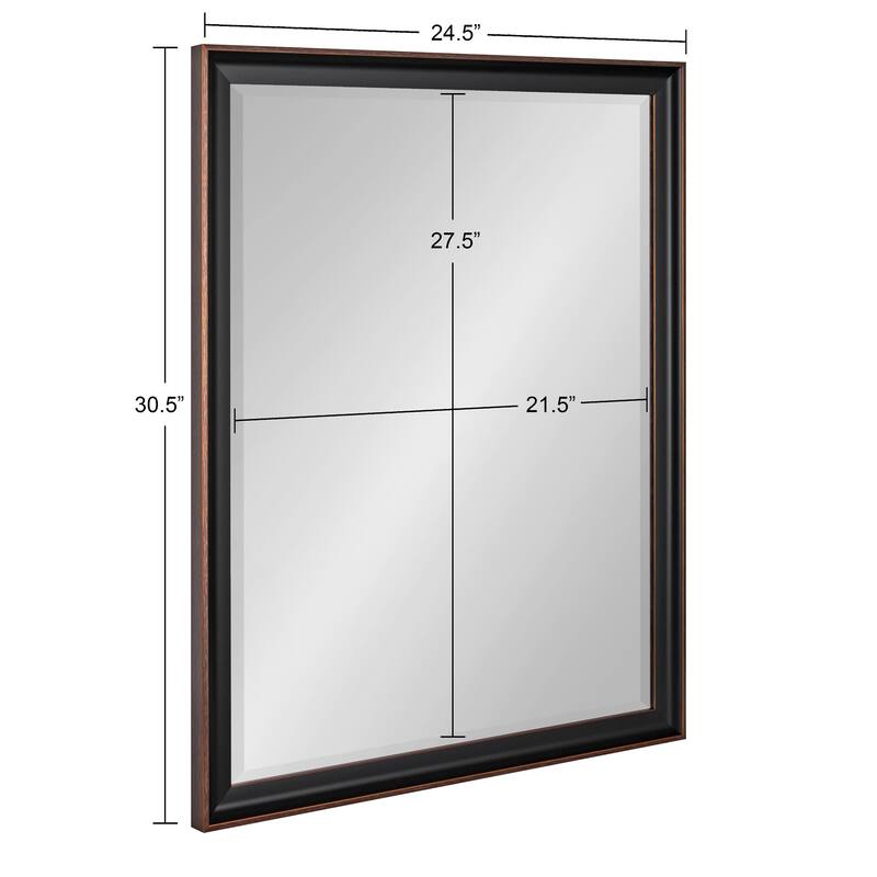 Kate and Laurel Havana Framed Beveled Wall Mirror