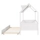 preview thumbnail 7 of 34, House Bed Wood Bed with Twin Size Trundle