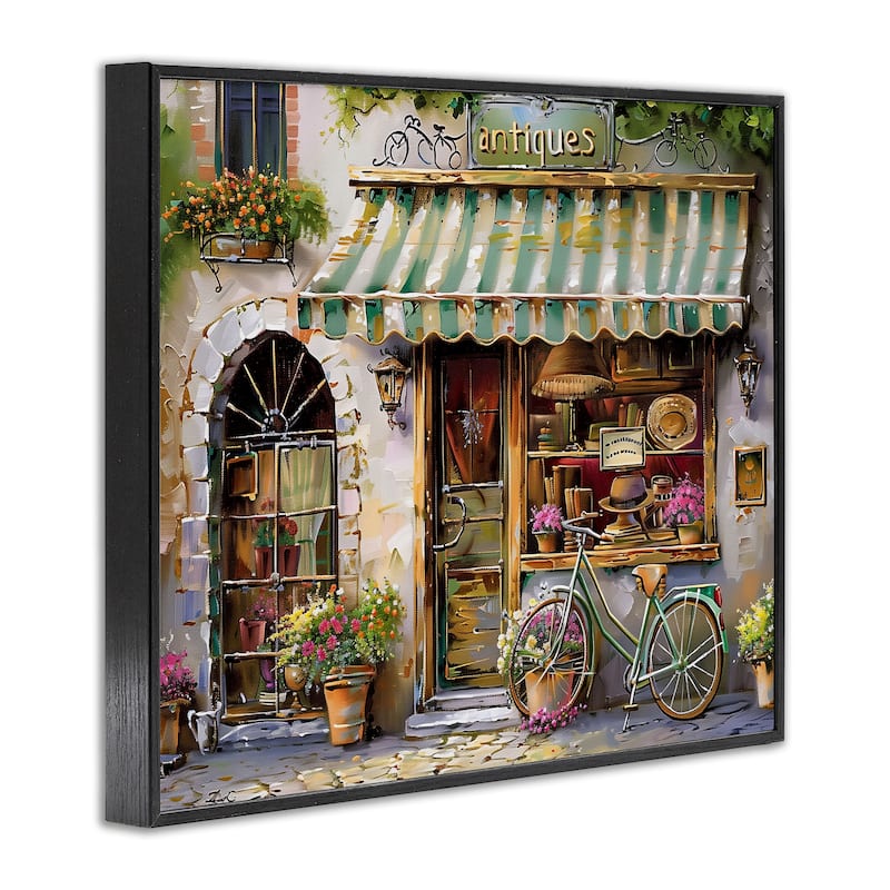 Stupell Charming Antique Shop Framed Giclee Art Design By Arlington Prints