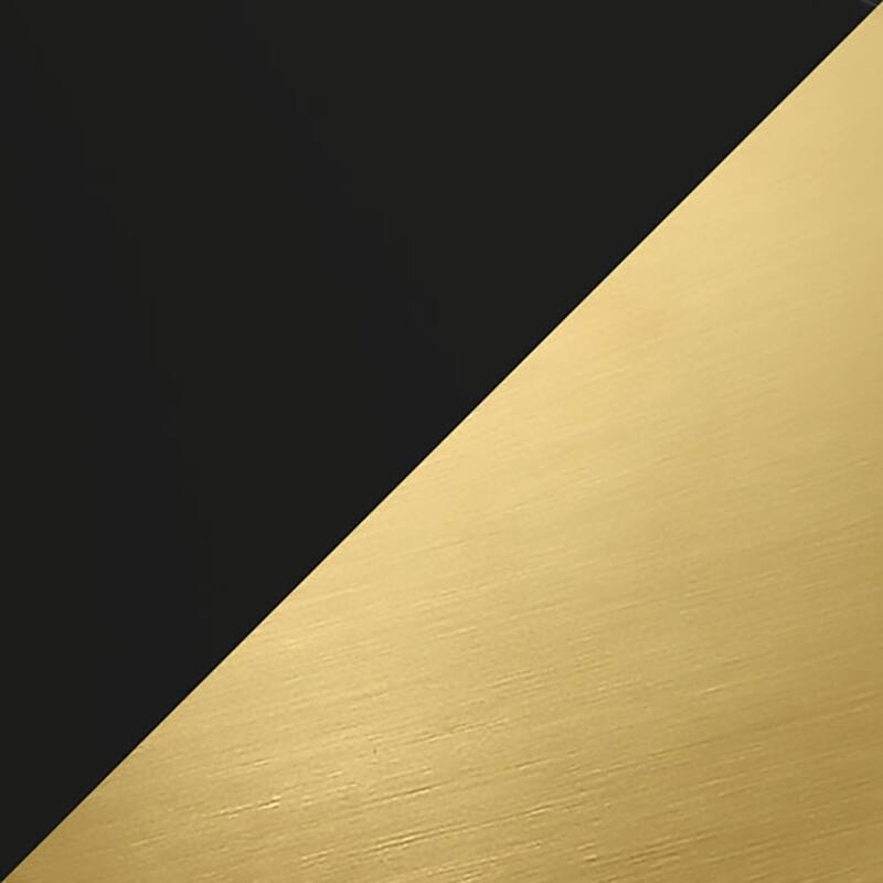 OVE Herschel 60-inch Free-Standing Bathtub in Matte Black - 60" - Black Tub - Brushed Gold HDW