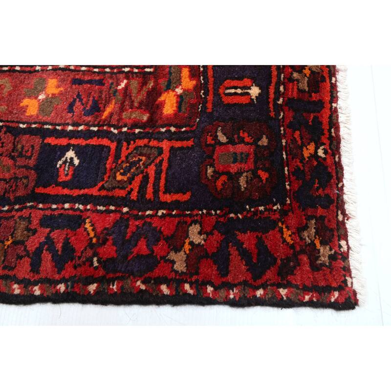 ECARPETGALLERY Hand-knotted Andelz Red Wool Rug - 4'11 x 9'10