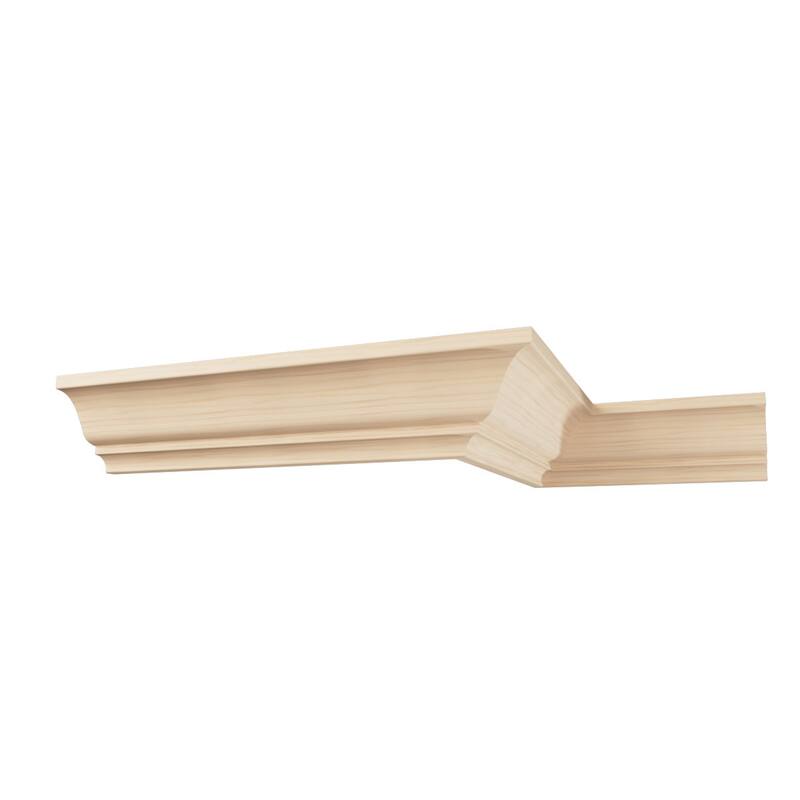 WM45: 3-7/10-in H x 3-3/4-in P x 5-1/4-in F x 96-in L Americraft Solid Hardwood Stain Grade Crown Moulding
