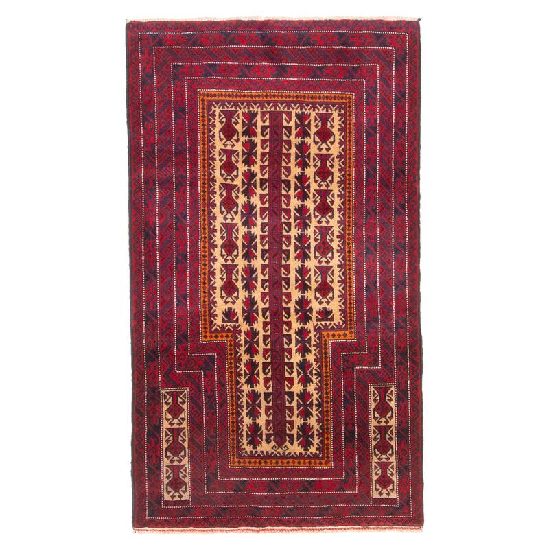 ECARPETGALLERY Hand-knotted Teimani Tan Wool Rug - 2'11 x 5'3