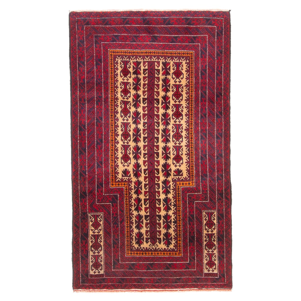 ECARPETGALLERY Hand-knotted Teimani Tan Wool Rug - 2'11 x 5'3