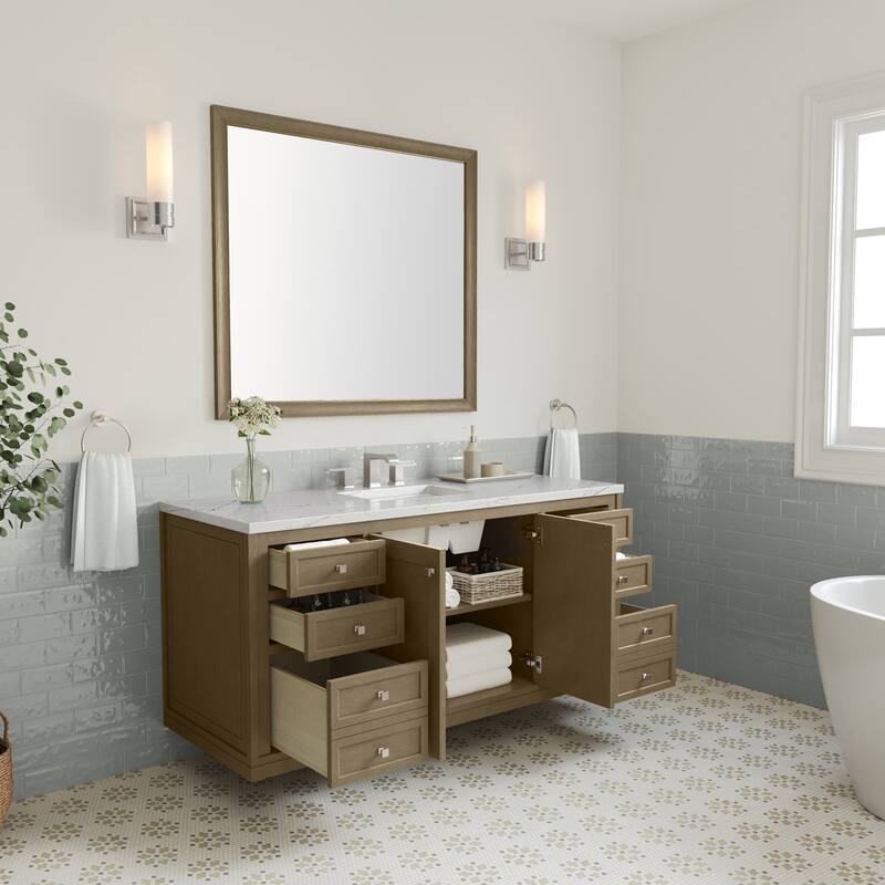 Chicago 60" Single Vanity, Walnut Whisper