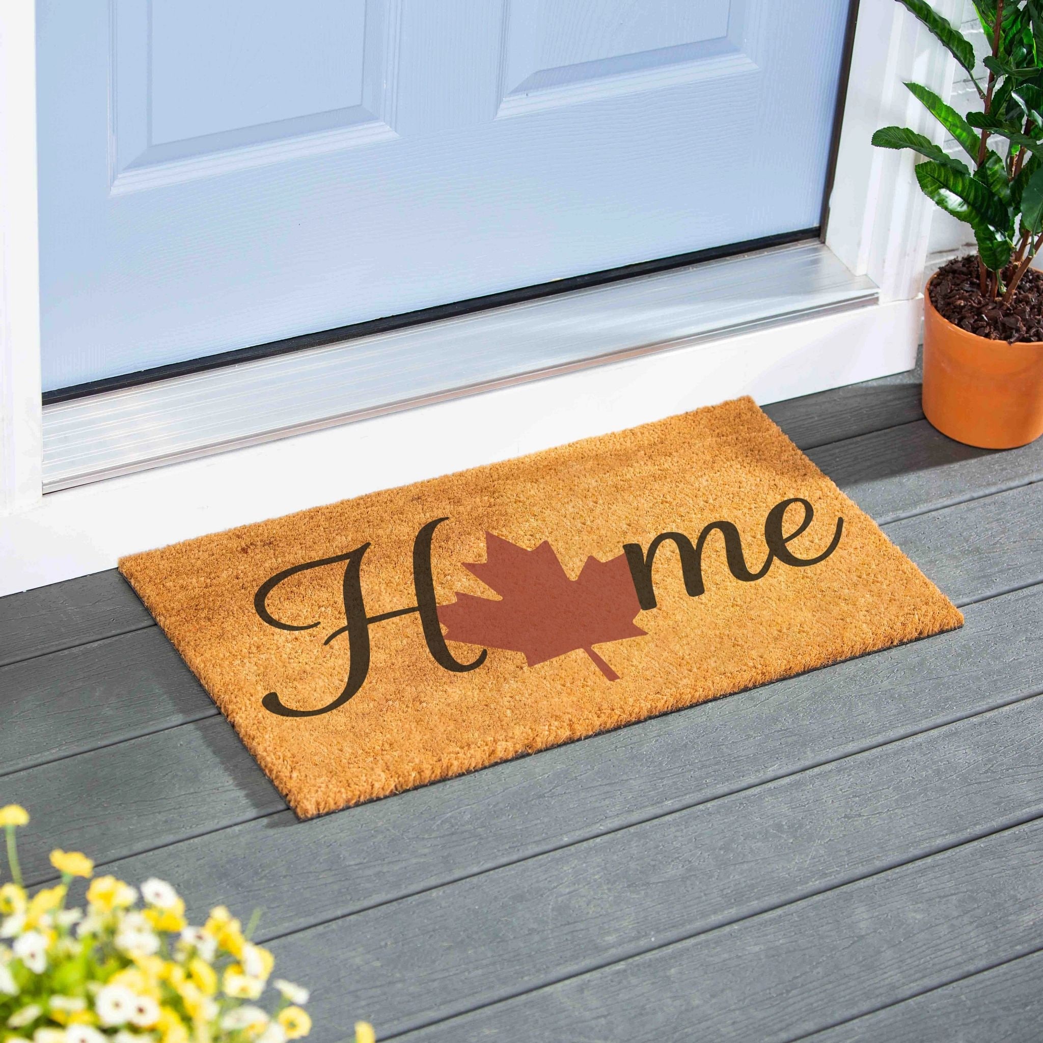 Maple Leaf Home Coir Door Mat, 28" x 16" - 28" x 16"