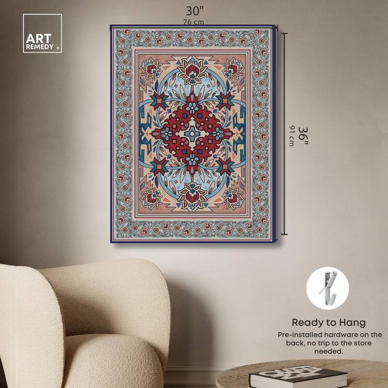 Ornamental bloom Canvas by Art Remedy, Gallery Wrapped