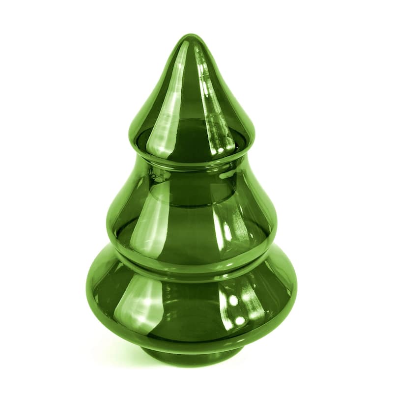 STP Goods Glass Centerpiece Tabletop Christmas Tree - 10.24"