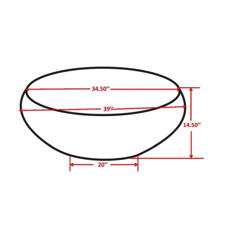 Pasargad Home Helios Drum Shape Coffee Table - W39" x D34.5" x H14.5"