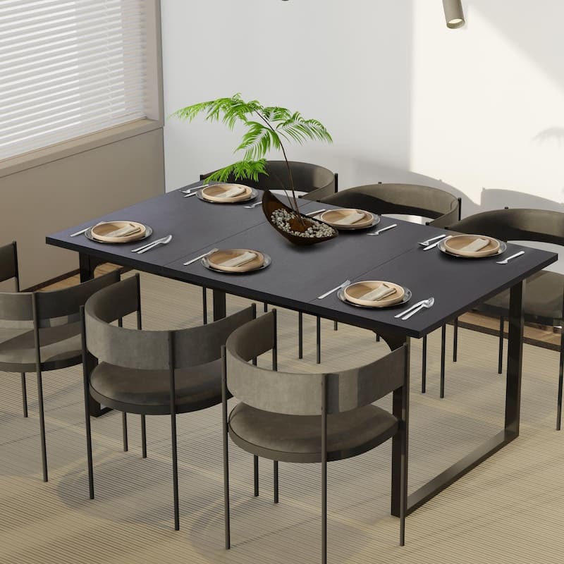 AVAWING Wood Dining Table