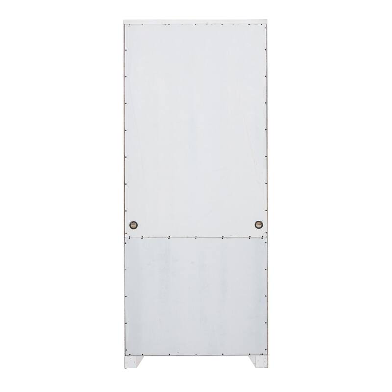 Farmhouse Reimagined Antique White with Chestnut Bookcase - Width 32" x Depth 16" x Height 78"