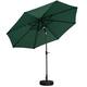 10ft Patio Umbrella with Lights without Base Outdoor Solar Umbrella