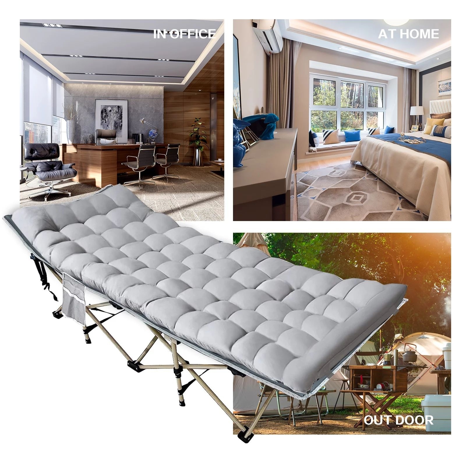 Cot with outlet mattress included