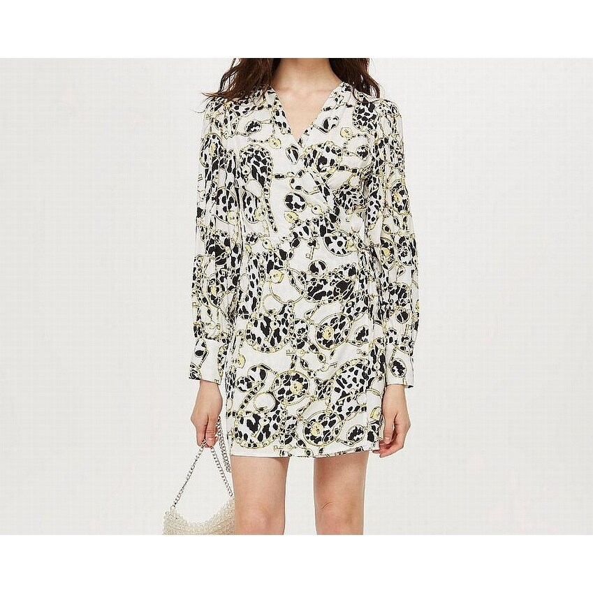 topshop white wrap dress