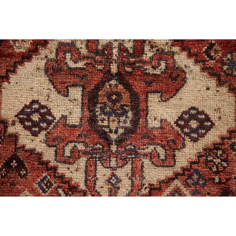Tribal Shiraz Persian Vintage Area Rug Handmade Wool Carpet - 3'9"x 5'6"