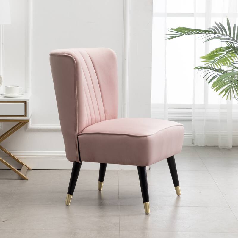 Contemporary Velvet Upholstered Accent Chair, for Living Room