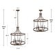 preview thumbnail 7 of 11, The Gray Barn Farmhouse 6-Light Rustic Drum Chandelier Island Light for Dining Room - W21.5"x H28"