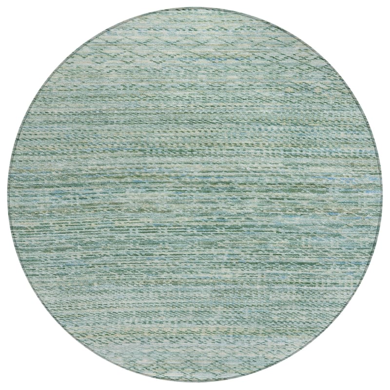 Machine Washable Indoor/Outdoor Modern Trellis Chantille Rug
