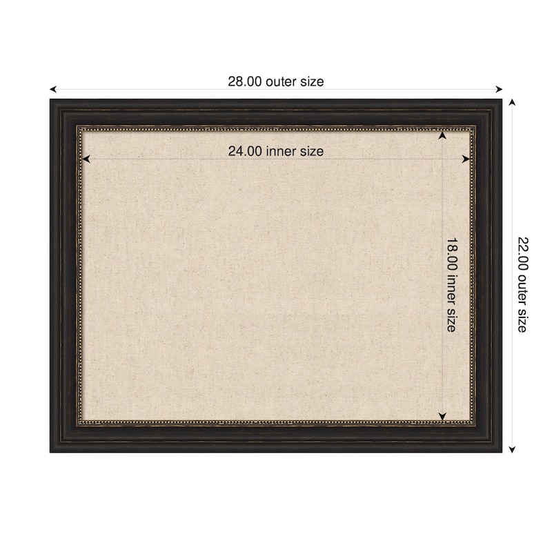 Kate and Laurel Pinboard Neutral Linen