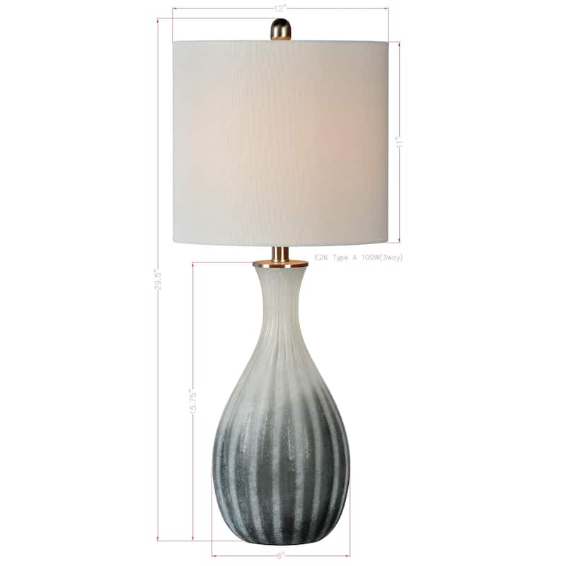 Presley 30" Table Lamps with Linen Shade, Blue-Gray (Set of 2)