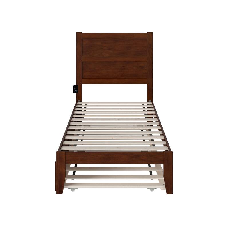 NoHo Twin Bed with Twin Trundle in Walnut