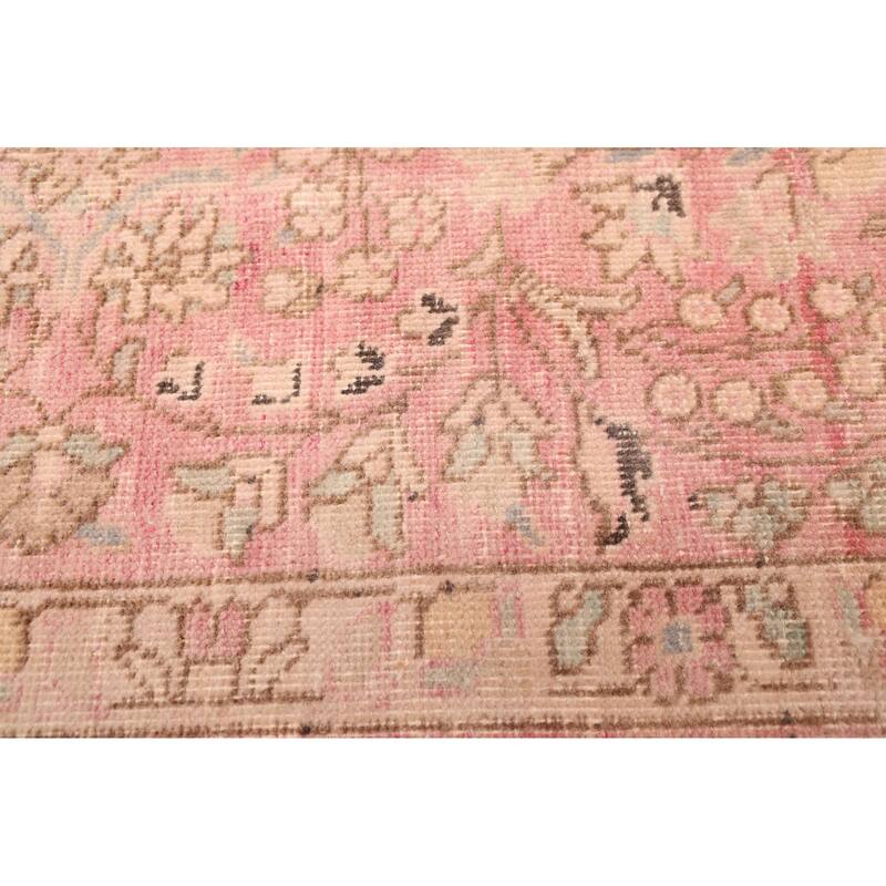 ECARPETGALLERY Hand-knotted Antalya Vintage Pink Wool Rug - 6'5 x 9'3