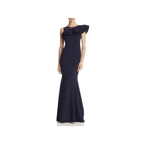 Eliza J Womens Evening Dress Asymemetric Ruffled