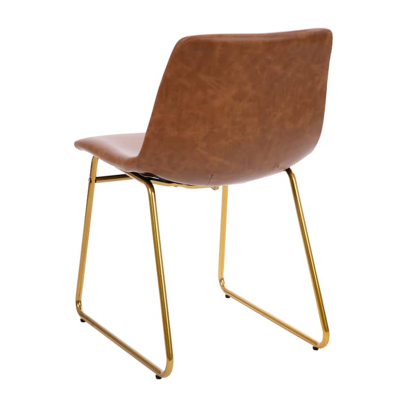 18 Inch Indoor Dining Table Chairs, LeatherSoft Upholstery-Set of 2
