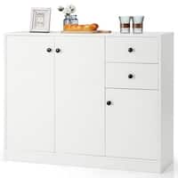 Buffet Cabinet, Kitchen Sideboard with Storage Cabinets & Drawers ...