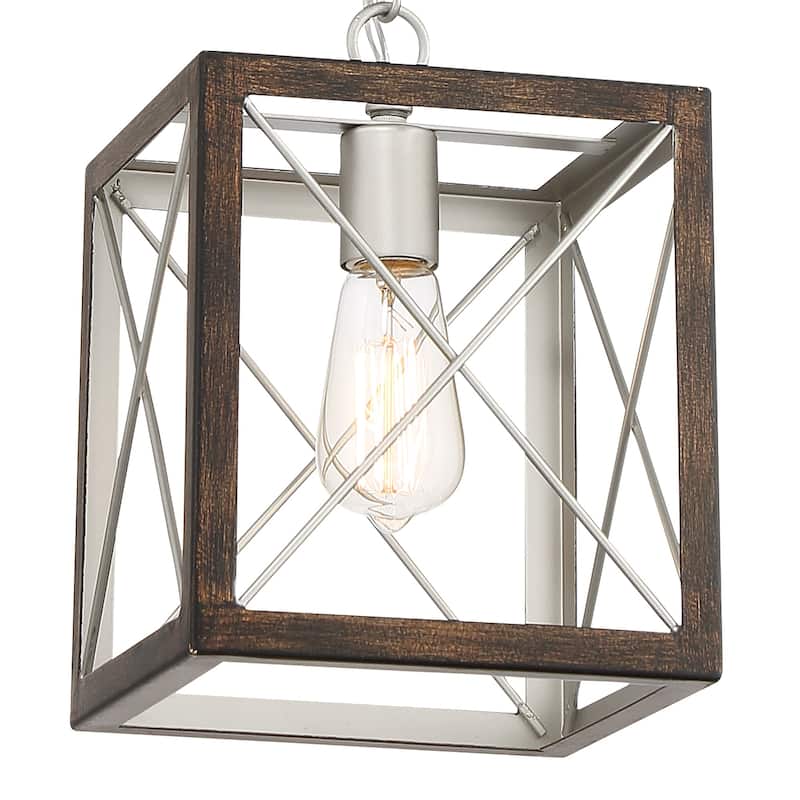 Kiro 1-light Modern Farmhouse Rectangle Pendant Light with UL Certified - N/A