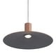 preview thumbnail 2 of 2, Golden Lighting Faroe 20in Integrated LED Pendant in Coffee/Black Felt - Brown