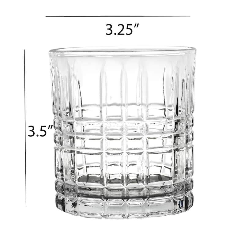 Lorren Home Trends 11 OZ Double Old Fashion Glass, Set of 6