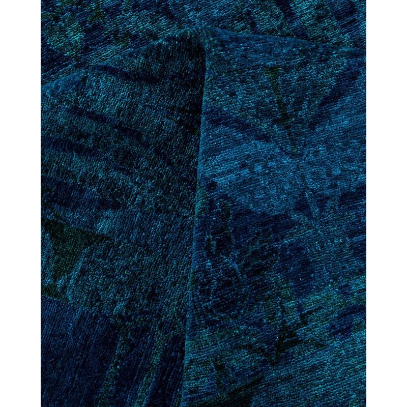 Vibrance, One-of-a-Kind Hand-Knotted Area Rug - Blue, 8' 0" x 12' 4" - 8' 0" x 12' 4"