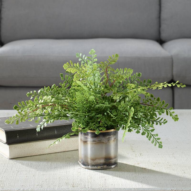 Uttermost 60237 Maidenhair Fern 14" Tall Metal Faux Flora Planter