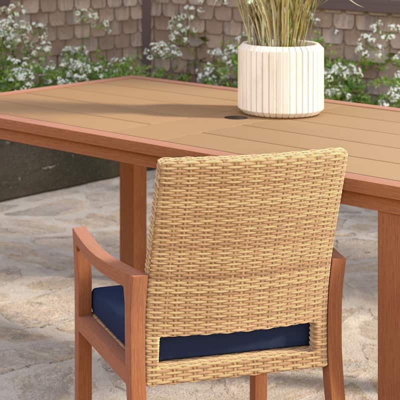 Mili 7 Piece Sunbrella Outdoor Patio Dining Set