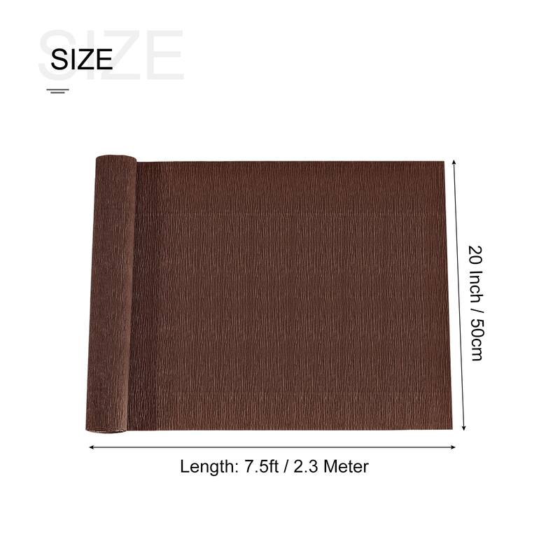 Crepe Paper Roll Crepe Paper Decoration 7.5ft Long 20 Inch Wide 1pcs - Dark Brown