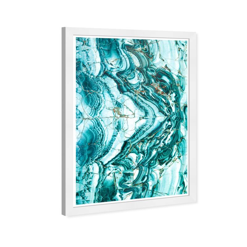 Wynwood Studio Prints Abstract Agate Stone I Blue and Modern & Contemporary Wall Art Canvas Print